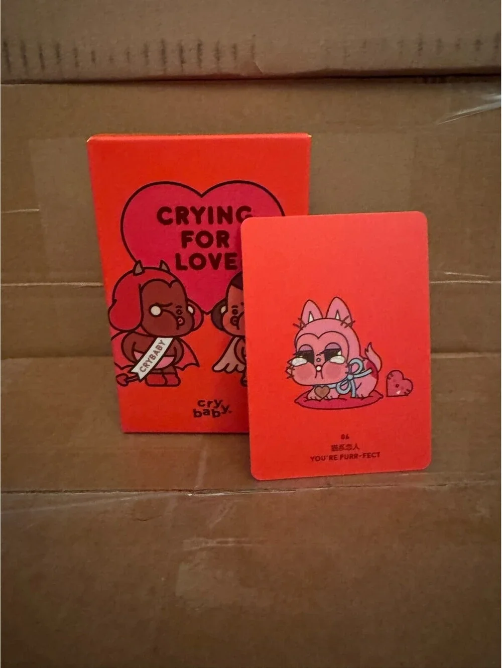 Pop Mart CRYBABY Crying for Love Figure: You're Purr-Fect
